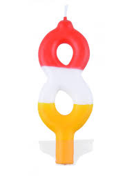 Świeczka Urodzinowa Cyfra 8 Party Time Arpex_49017