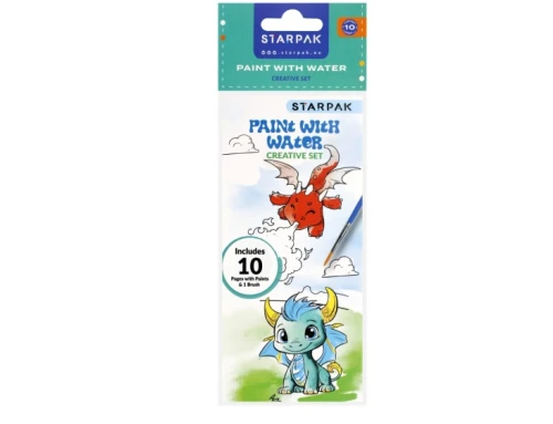 Zestaw kreatywny do kolorowania malowanie wodą + pędzelek Boy 529935 Starpak_90441