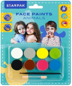 Farby do malowania twarzy 8 kolorów Animal Starpak