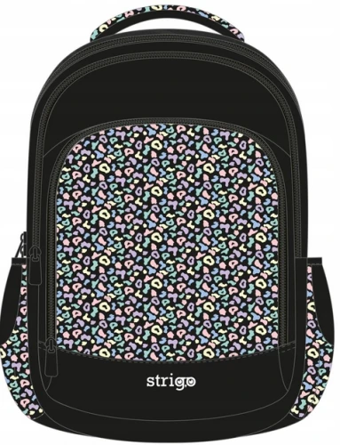 Plecak szkolny młodzieżowy 24L Czarny Pastel Strigo_91013