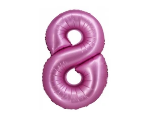 Balon foliowy Cyfra 8 satyna różowa 76cm CH-BSR8 Godan