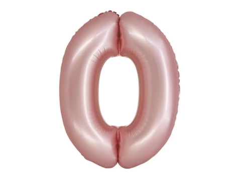 Balon foliowy Cyfra 0 matowa różowa 76cm CH-SJR0 Godan_91092