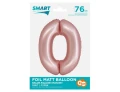 Balon foliowy Cyfra 0 matowa różowa 76cm CH-SJR0 Godan_91093