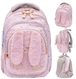 Plecak dla dziewczynki pluszowy różowy królik Astrabag
