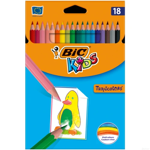 Kredki ołówkowe 18kol. Kids Conte Tropicalis Bic_52645