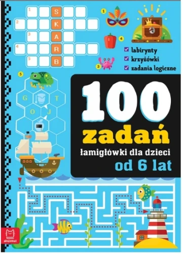 100 zadań - łamigłówki dla dzieci od 6lat Aksjomat _91480