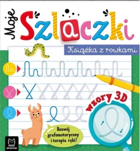 Moje szlaczki Książka z rowkami Wzory 3D terapia ręki Aksjomat