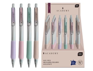 Długopis automatyczny żelowy niebieski 0,7 Academy Pastel Interdruk