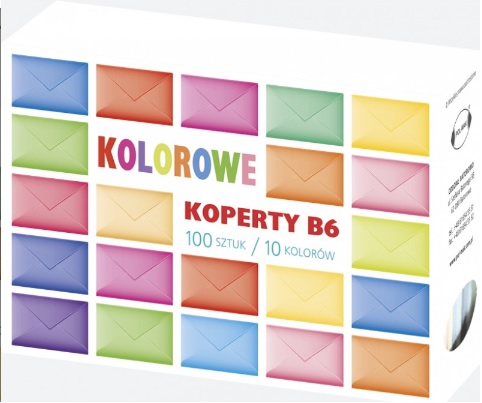 Koperta B6 mix kolor 100 szt Pol-Mak_91787