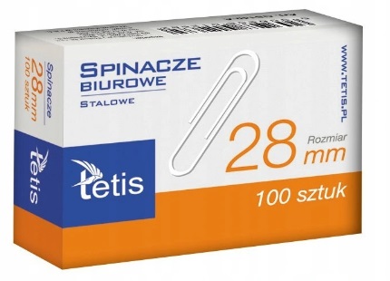 Spinacz biurowy 28mm GS140-B Tetis_54490