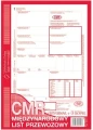 List przewozowy CMR A4 oryginał +3 kopie 800-1 MP _54478