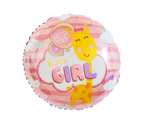 Balon foliowy Baby Girl różowy 18" 45 cm Godan_92220