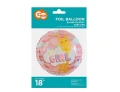 Balon foliowy Baby Girl różowy 18" 45 cm Godan_92219