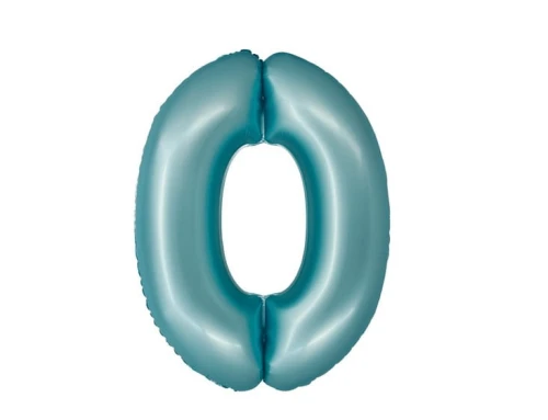 Balon foliowy Cyfra 0 Smart jasnoniebieski mat 76 cm Godan_92240