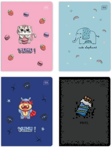 Zeszyt A5  linia 16 kartek 1szt mix Interdruk_92266