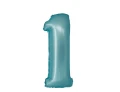 Balon foliowy Cyfra 1 Smart jasnoniebieski mat 76 cm Godan_92293