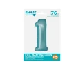 Balon foliowy Cyfra 1 Smart jasnoniebieski mat 76 cm Godan_92292