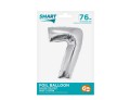 Balon foliowy Cyfra 7 Smart srebrny 76 cm Godan_92302