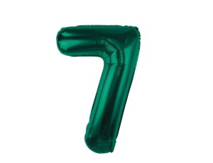 Balon foliowy Cyfra 7 B&C butelkowa zieleń 85 cm Godan