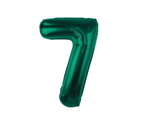 Balon foliowy Cyfra 7 B&C butelkowa zieleń 85 cm Godan_92319