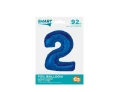 Balon foliowy Cyfra 2 Smart niebieski 92 cm Godan_92322