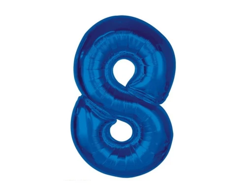 Balon foliowy Cyfra 8 Smart niebieski 92 cm Godan_92327