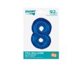 Balon foliowy Cyfra 8 Smart niebieski 92 cm Godan_92326