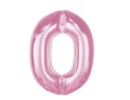 Balon foliowy Cyfra 0 Smart jasnoróżowy 92 cm Godan_92333