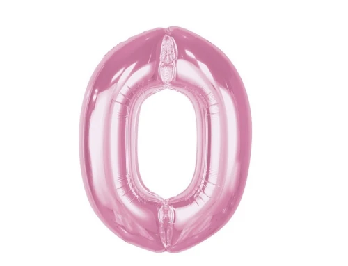 Balon foliowy Cyfra 0 Smart jasnoróżowy 92 cm Godan_92333