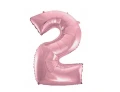 Balon foliowy Cyfra 2 Smart jasnoróżowy 92 cm Godan_92337