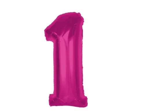 Balon foliowy Cyfra 1 Smart różowy 92 cm Godan_92353