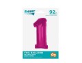 Balon foliowy Cyfra 1 Smart różowy 92 cm Godan_92352