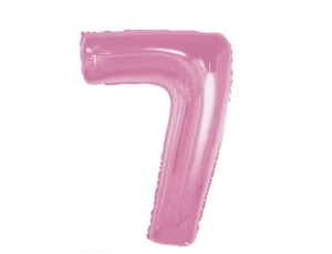 Balon foliowy Cyfra 7 Smart jasnoróżowy 92 cm Godan