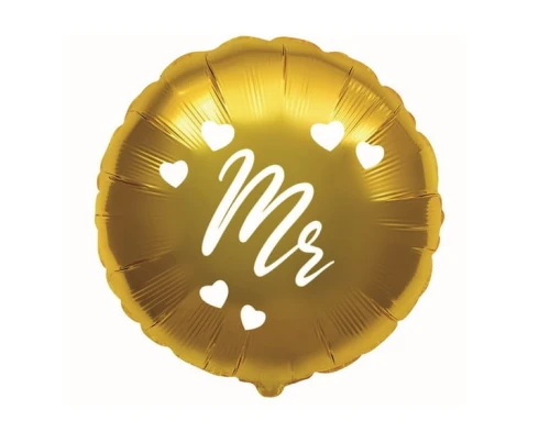 Balon foliowy Mr Flexmetal złoty 18” 45 cm Godan_92374