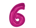 Balon foliowy Cyfra 6 Smart różowy 92 cm Godan_92355