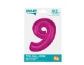 Balon foliowy Cyfra 9 Smart różowy 92 cm Godan_92358
