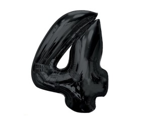 Balon foliowy Cyfra 4 Smart czarny 92 cm Godan