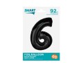 Balon foliowy Cyfra 6 Smart czarny 92 cm Godan_92367