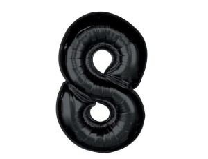 Balon foliowy Cyfra 8 Smart czarny 92 cm Godan