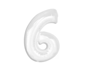 Balon foliowy Cyfra 6 B&C biały 92 cm Godan