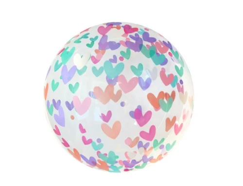 Balon foliowy Kolorowe serca 18” 46 cm Godan_92396