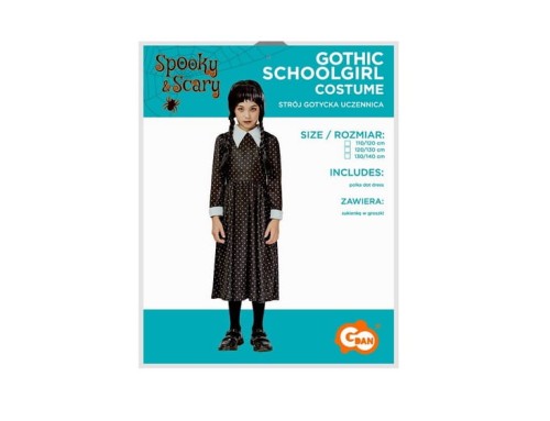 Strój "Gotycka uczennica" Sukienka 120/130 Godan_92582