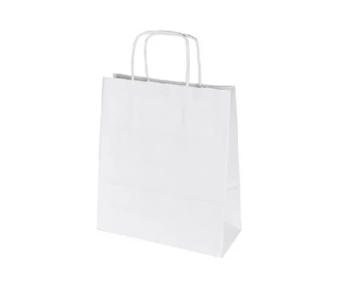 Torba papierowa z uchem biała 180x80x22,5mm Odrapack_59701