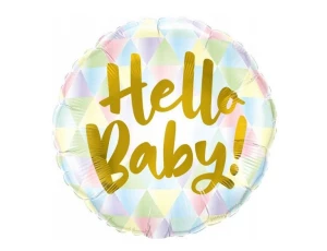 Balon foliowy Hello Baby 18" 46 cm Qualatex