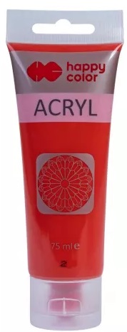 Farba akrylowa 75ml czerwona Happy Color_92804