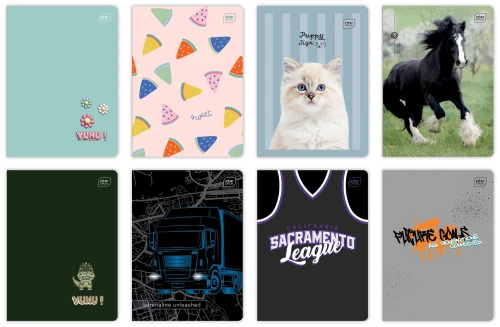 Zeszyt A5 32 trzylinia UV mix Interdruk_92826