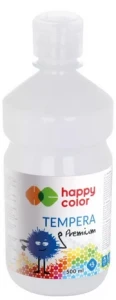 Farba tempera Premium 500 ml biała Happy Color