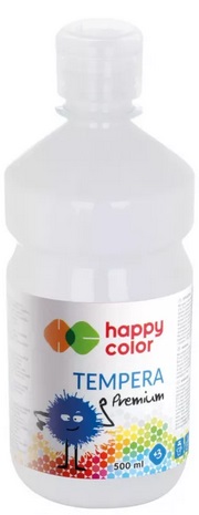 Farba tempera Premium 500 ml biała Happy Color_92827