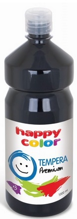 Farba tempera Premium 1000 ml czarna Happy Color_92828