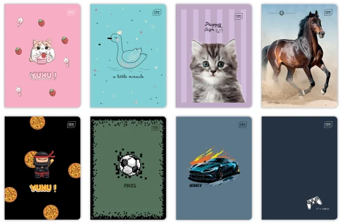 Zeszyt A5 kratka 16 kartek 1szt UV mix Interdruk_92867